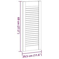 Kastdeuren louvre design 2 st 69x29,5 cm wit - thumbnail