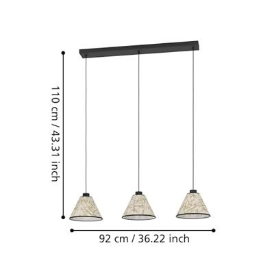 Eglo Natuurlijke hanglampOxpark 3-lichts - 43943