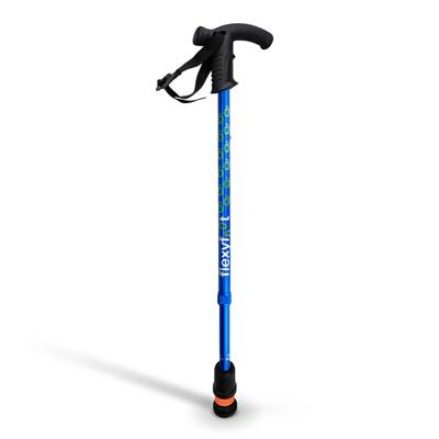 Flexyfoot wandelstok Blauw met Derby handvat