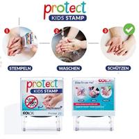 Colop printer 20 Microban, Protect kids stamp, stempel die kinderen helpt hun handen goed te wassen - thumbnail
