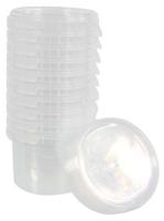 Emmer pp rond zonder hengsel incl glasheldere deksel - thumbnail