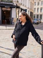 Kuschelige Tragejacke für Schwangerschaft und Elternzeit ENVIE DE FRAISE zwart - thumbnail