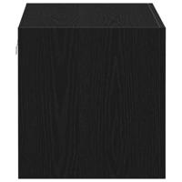 Wandkast 80x39x40 cm spaanplaat zwart eikenkleurig - thumbnail