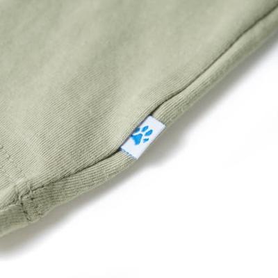Kindershirt skateprint 140 lichtkakikleurig