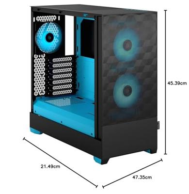 Fractal Design Pop Air Tower PC-behuizing Zwart, Cyaan