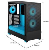Fractal Design Pop Air Tower PC-behuizing Zwart, Cyaan - thumbnail