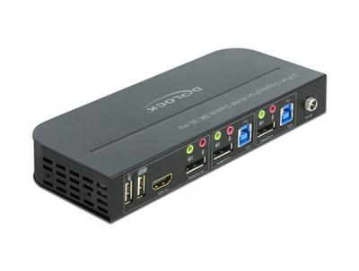 Delock 11482 DisplayPort-switch DisplayPort, HDMI Besturing, Muis, Toetsenbord, Afstandsbediening 3840 x 2160 Pixel - thumbnail