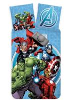 Marvel Avengers Dekbedovertrek Blauw - 140 x 200 cm - 70 x 90 cm - thumbnail