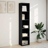 Boekenkast 40x30x189 cm bewerkt hout zwart - thumbnail