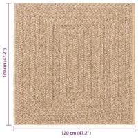 Vloerkleed ZIZUR beige binnen en buiten 200x290 cm jute look - thumbnail