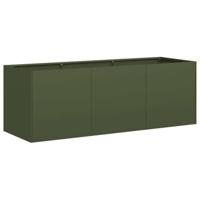 Plantenbak 120x40x40 cm koudgewalst staal olijfgroen - thumbnail