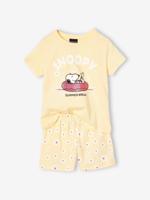 Mädchen Sommer-Schlafanzug PEANUTS SNOOPY mit Blumen pastelgeel - thumbnail