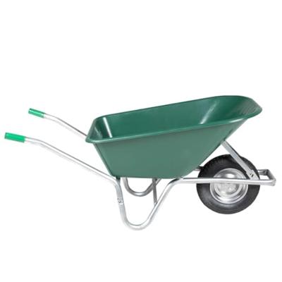 VidaXL Kruiwagen 90 l 150 kg gegalvaniseerd staal en kunststof groen - thumbnail