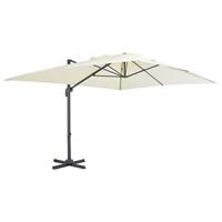 VidaXL Zwevende parasol met aluminium paal 400x300 cm zand - thumbnail