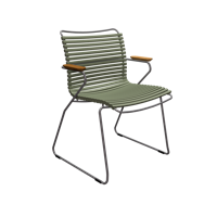 Houe Click Dining tuinstoel met arm Olive Green - thumbnail