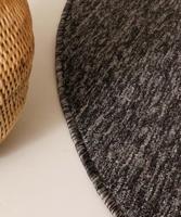 Tapeso Rond vloerkleed Lush - antraciet - 200 cm rond - thumbnail