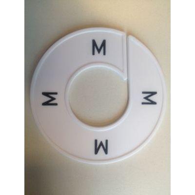 Maatring 9cm wit/zwart M