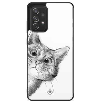 Samsung Galaxy A52 glazen hardcase - Peekaboo