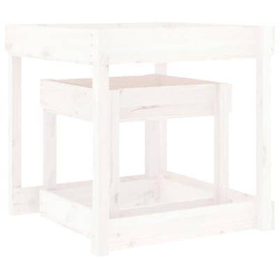 VidaXL Zandtafels 2 st massief grenenhout wit