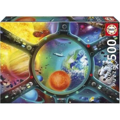 Puzzel - EDUCA - Ruimtewandeling - 500 stukjes - Thema wetenschap en ruimte - Afmetingen 48x34 cm