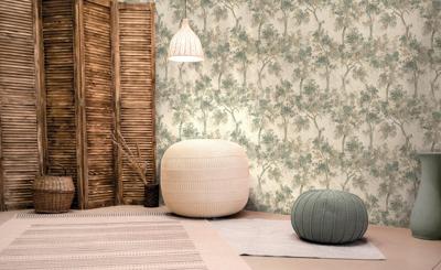 Dutch Wallcoverings Sahara - Tipu Emerald Green Beads - Groen