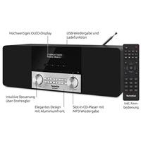 TechniSat DIGITRADIO 3 - Stereo-DAB+ radio, compact systeem, DAB+, FM, cd-speler, bluetooth, USB, koptelefoonuitgang, aux-ingang, klok, oled-display, 20 watt (RMS), kleur: zwart - thumbnail
