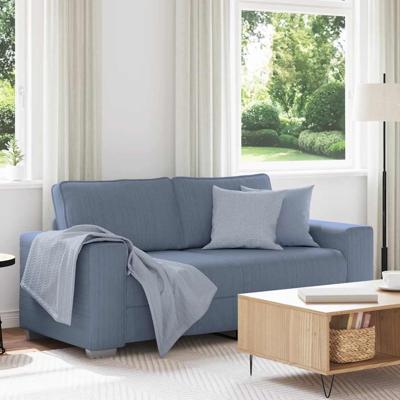 Loveseat Sofa Blauw 140 cm Corduroy Stof