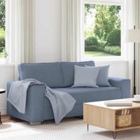 Loveseat Sofa Blauw 140 cm Corduroy Stof - thumbnail