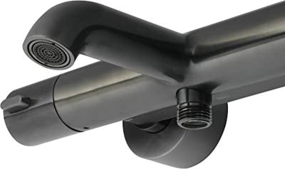 Ben Lavion thermostatische badkraan geborsteld zwart pvd-coating