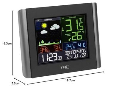 TFA Dostmann VIEW METEO 35.8000.01 WiFi-weerstation Verwachting voor 12 uur Aantal sensoren max.: 1 TFA Dostmann VIEW METEO 35.8000.01 WiFi-weerstation Verwachting voor 12 uur Aantal sensoren max.: 1