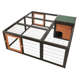 TRIXIE Buitenverblijf, Natura C, 150 x 53 x 150 cm, zwart-bruin