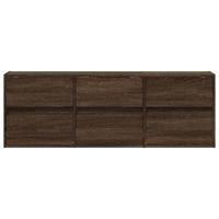 Tv-wandmeubel met LED-verlichting 130x31x45 cm bruin eikenkleur - thumbnail