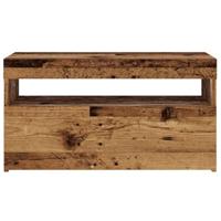 Tv-meubel met LED 75x35x40 cm bewerkt hout oud hout - thumbnail