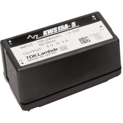 TDK-Lambda KWS15A-12 AC/DC-printnetvoeding 12 V 1.3 A 15.6 W TDK-Lambda KWS15A-12 AC/DC-printnetvoeding 12 V 1.3 A 15.6 W