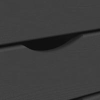 Ladekast MOSS verrijdbaar massief grenenhout grijs - thumbnail