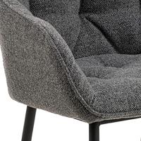 Sohome Eetkamerstoel 'Milly' Bouclé, kleur Antraciet - thumbnail