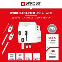 Skross 1.302474 Reisstekker Pro Light USB AC45PD World - thumbnail