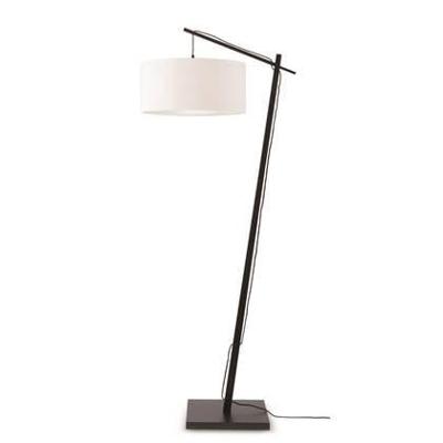 GOOD&MOJO Vloerlamp 'Andes' Bamboe en Eco linnen, 176cm, kleur Wit
