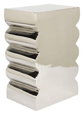 Zuiver Krukje/Bijzettafel 'Curves' 30 x 21cm, kleur Zilver