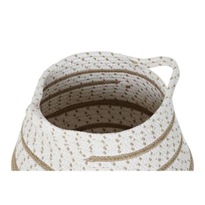 Basket spelset DKD Home Decor Wit Bruin Grijs Jute (2 Onderdelen) (2 Stuks)