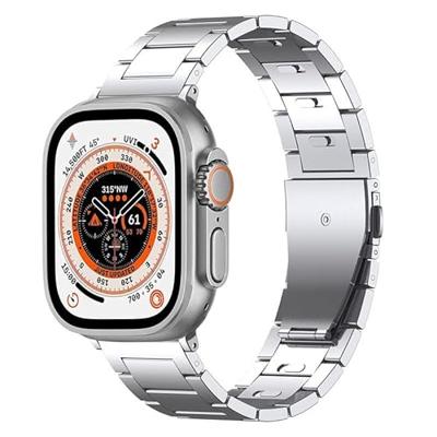 Titanium band - Zilver - Geschikt voor Apple watch 38mm / 40mm / 41mm / 42mm Titanium band - Zilver - Geschikt voor Apple watch 38mm / 40mm / 41mm / 42mm