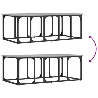 Salontafel 100x50x35,5 cm bewerkt hout grijs sonoma eikenkleur