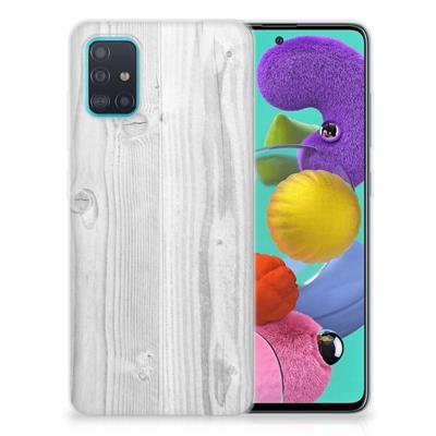 Samsung Galaxy A51 | Bumper Hoesje | White Wood Samsung Galaxy A51 | Bumper Hoesje | White Wood