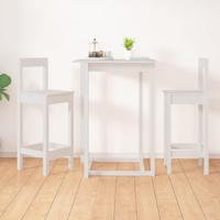 Barstoelen 2 st 40x41,5x112 cm massief grenenhout wit - thumbnail
