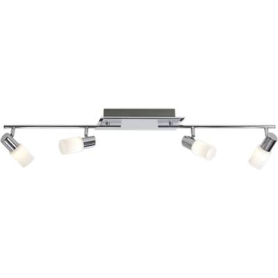 LED Plafondspot 16W 4-lichts - Warm Wit 3000K - Mat Chroom Aluminium - OSRAM