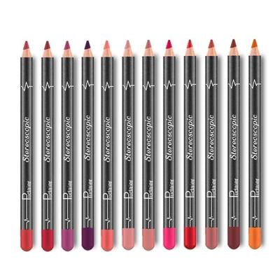 Sexy matte lip stick Lipliner lip liner potlood mat naakt Lipsliner pen set schoonheid make-up tool cosmetische (12-Color Box)