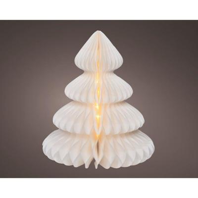 Verlichte decoratie Lumineo Wit Kerstboom Ø 42 x 48 cm
