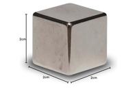 Maul Neodymium magneet (b x h x d) 20 x 20 x 20 mm Dobbelsteen Zilver 1 stuk(s) 6169496 - thumbnail