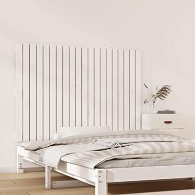 Wandhoofdbord 127,5x3x90 cm massief grenenhout wit
