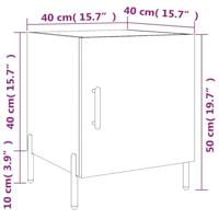 Nachtkastjes 2 st 40x40x50 cm bewerkt hout grijs sonoma eiken - thumbnail